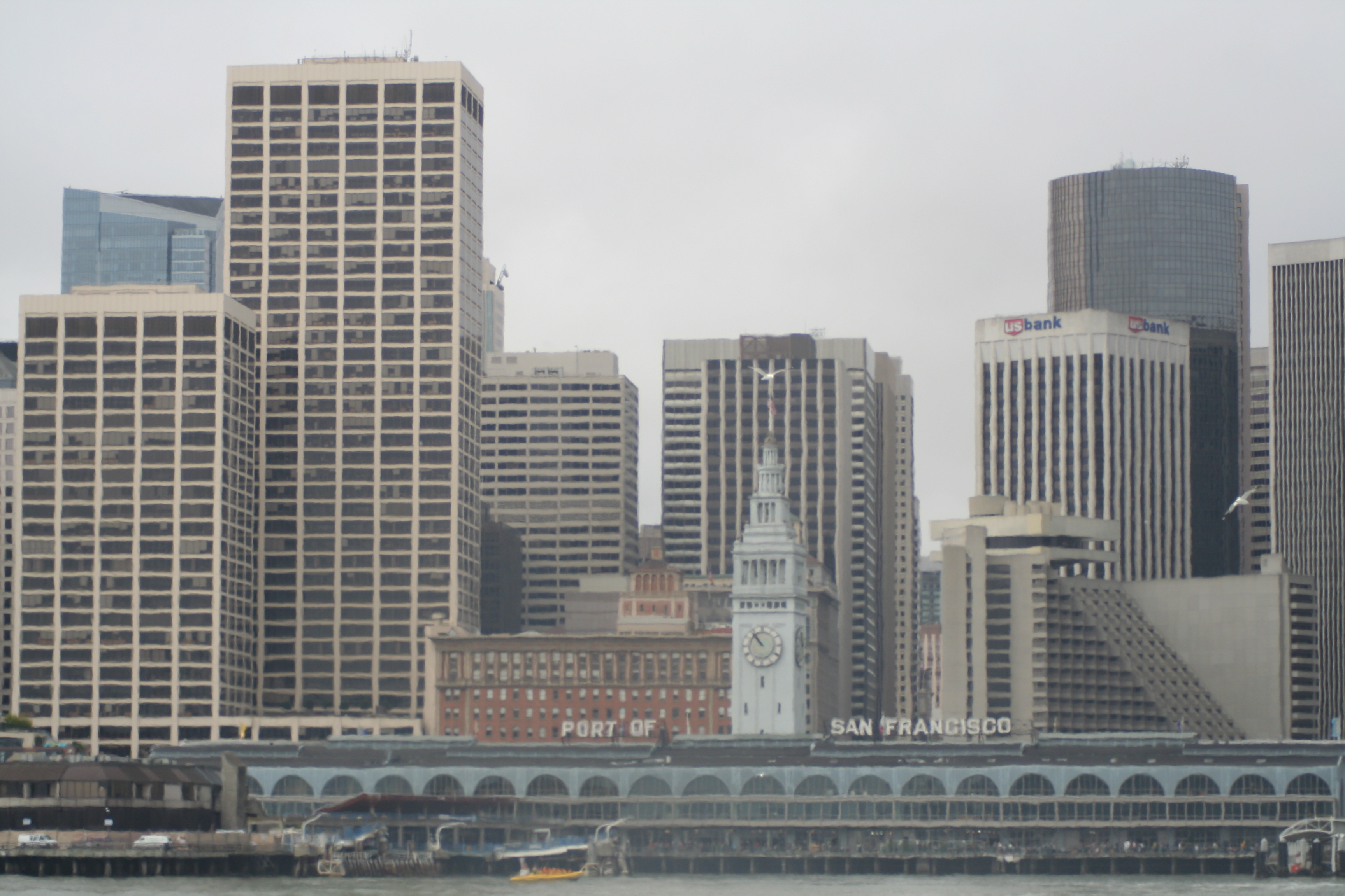 The Ferry Building seen from the bay in June 2013.